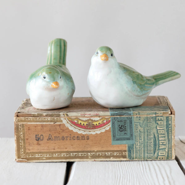 Ceramic Green Bird, 2 Styles