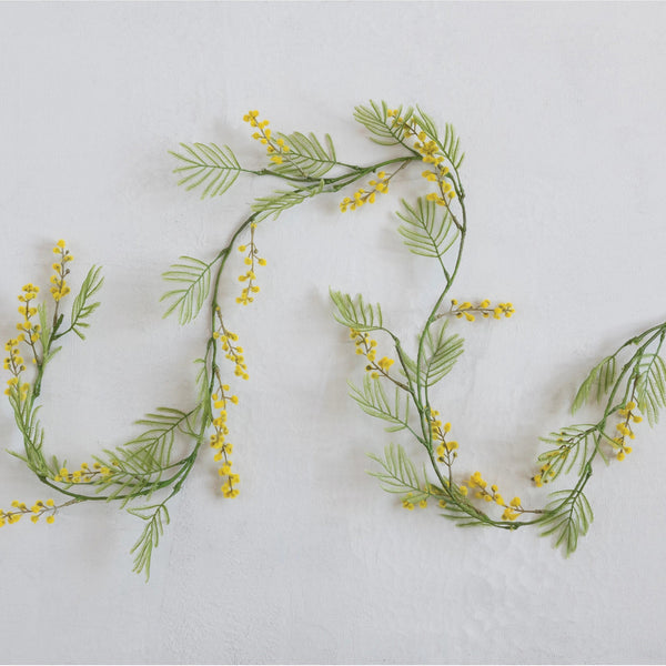 72" Faux Yellow Flower Garland